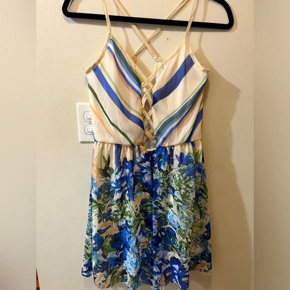 Just Me Floral Summer Dress - Picture 1 of 6